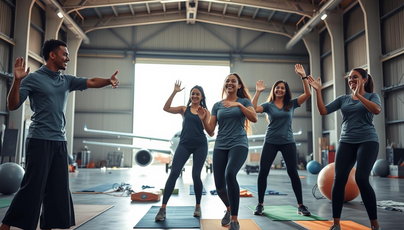 team fitness challenges aviation