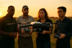 BEYOND Program Expansion training session with drone crew planning a BVLOS mission