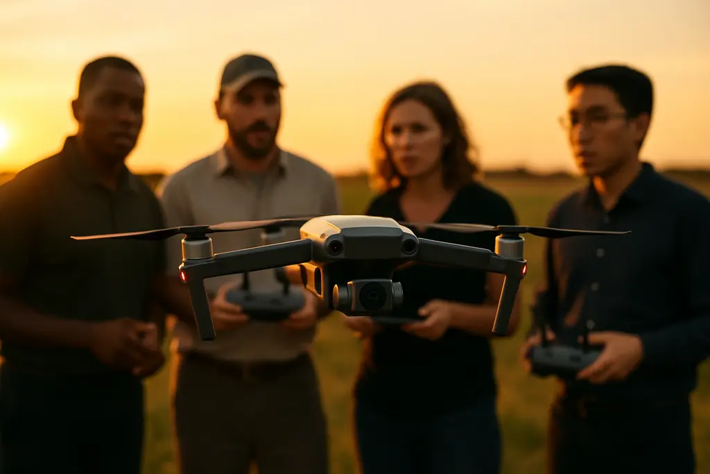 BEYOND Program Expansion training session with drone crew planning a BVLOS mission
