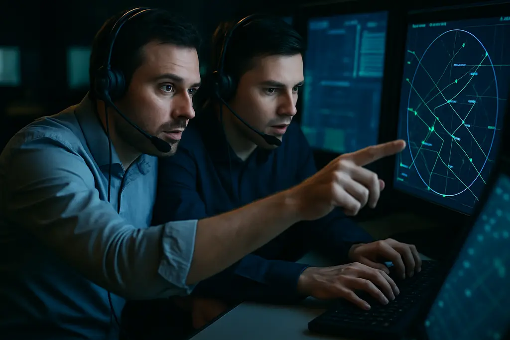 ATC Training Protocols discussed beside an airport runway and control tower