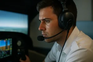FAA Medical Proposal review with pilot medical forms and training records on a desk